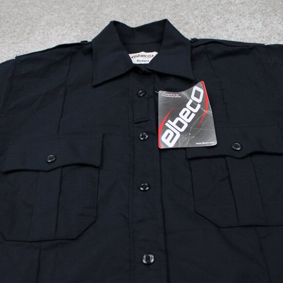 Elbeco Reflex Shirt NWT Womens 40 Black Ripstop Poly/Cotton Stretch L/S Button - Picture 4 of 15